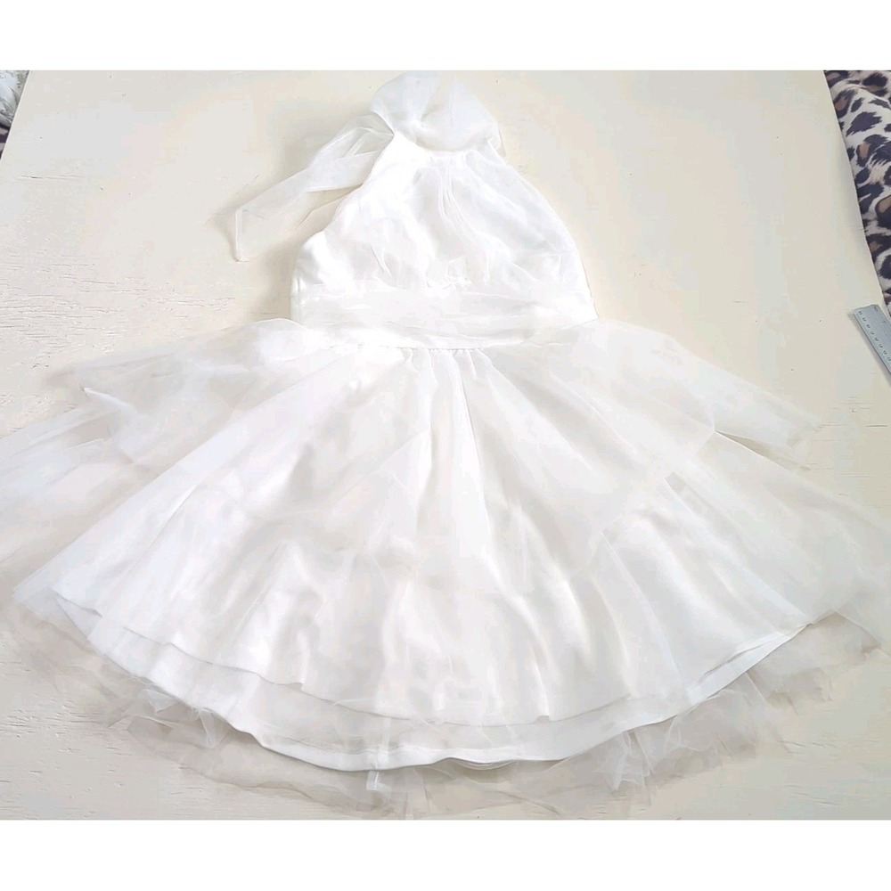 Hello Molly Halter Tulle Mini Dress Large 8 Bridal Wedding Party NWT - Picture 3 of 11